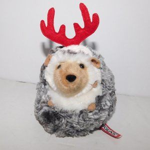 Spicy Holiday Christmas Hedgehog Plush With Antlers 5"  Douglas Cuddle Toy